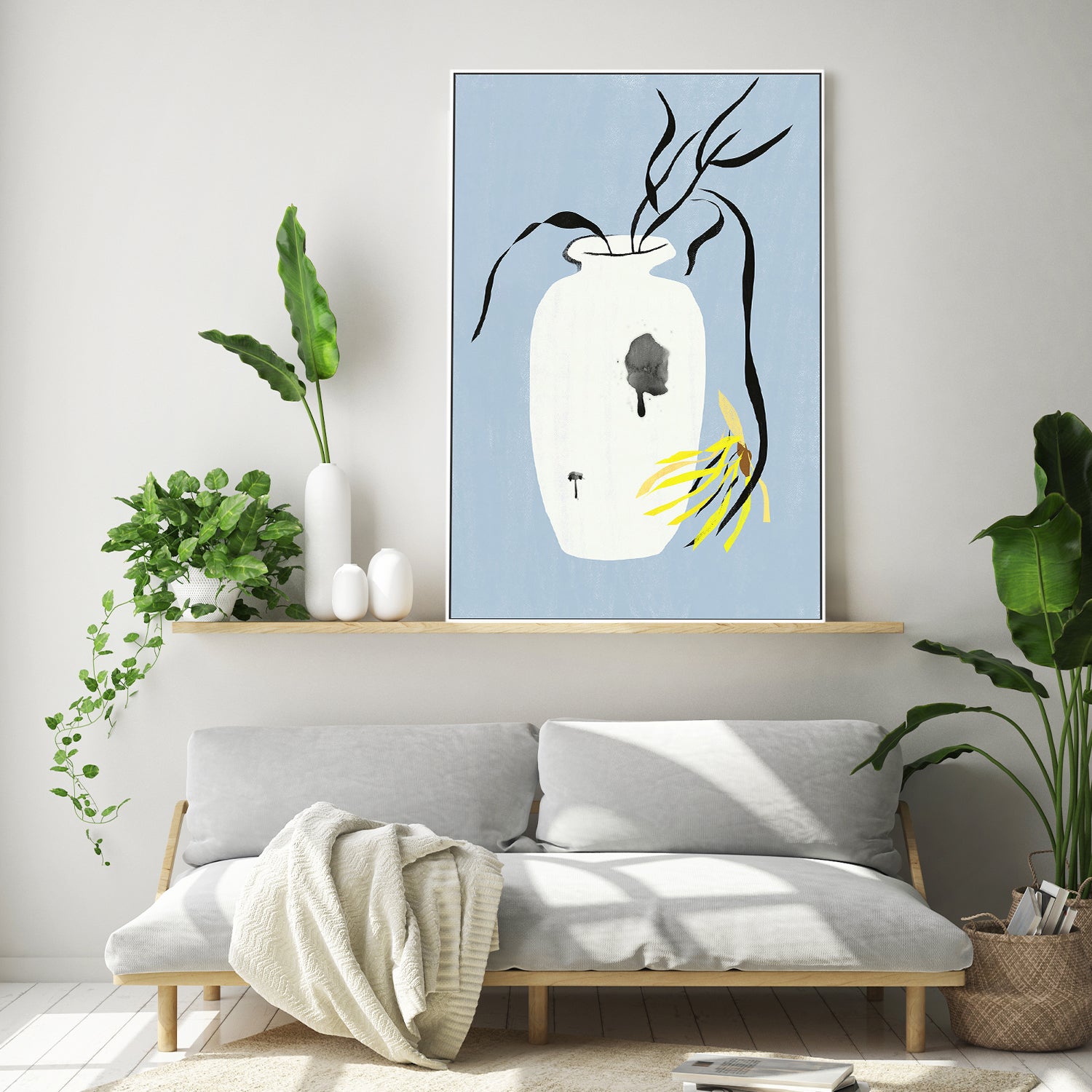 wall-art-print-canvas-poster-framed-Yellow wilt-7