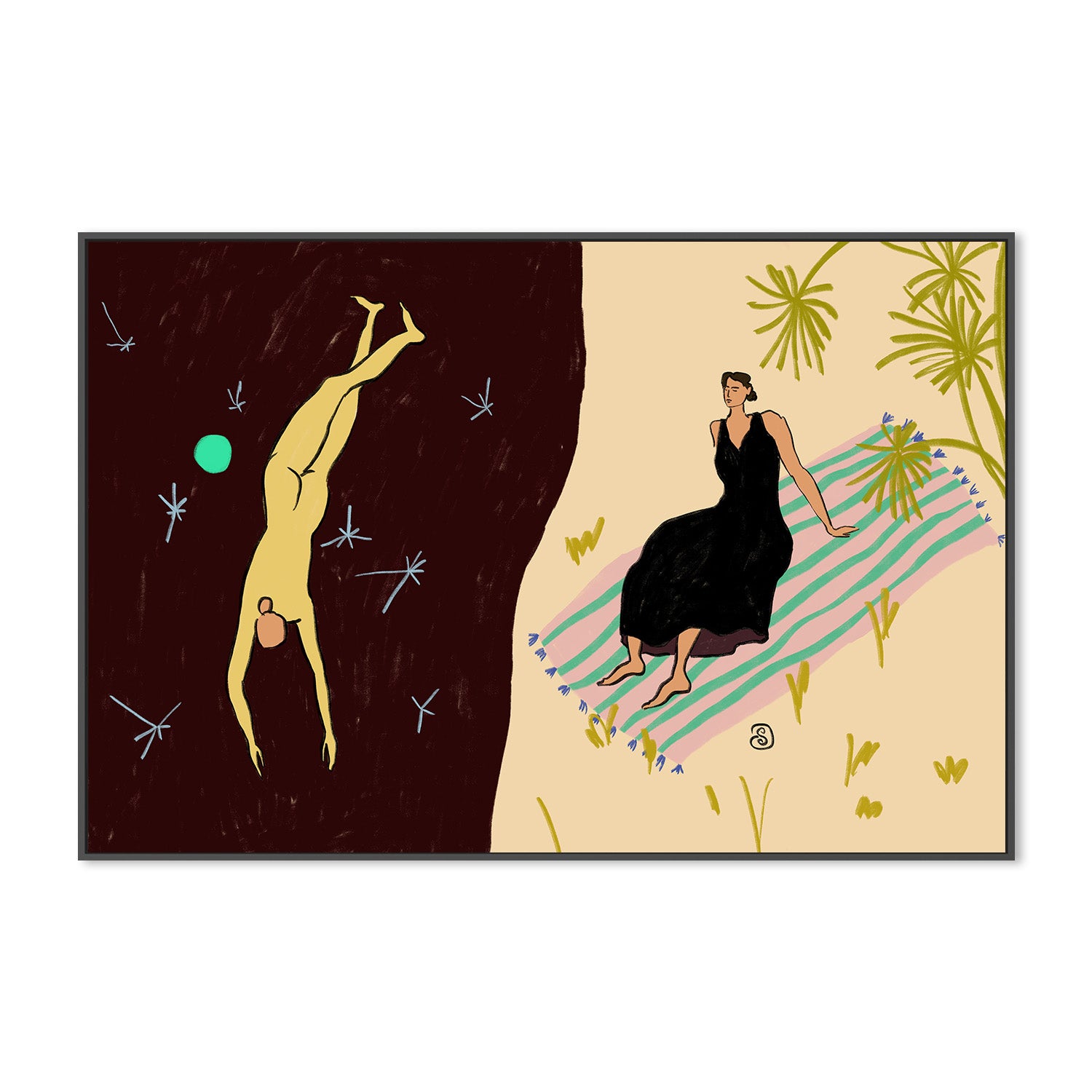 wall-art-print-canvas-poster-framed-Yin And Yang , By Sandra Poliakov-3