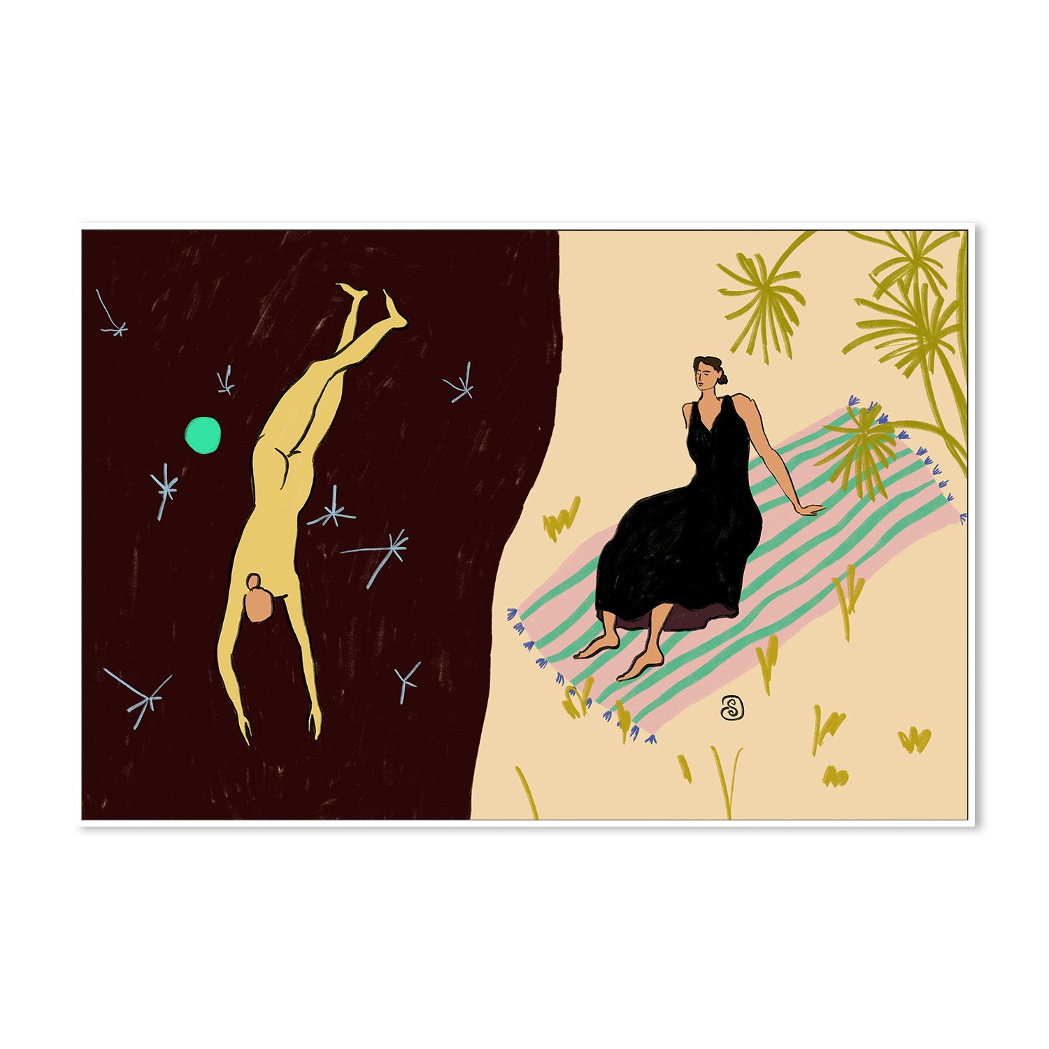 wall-art-print-canvas-poster-framed-Yin And Yang , By Sandra Poliakov-5