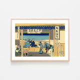 wall-art-print-canvas-poster-framed-Yoshida at Tokaido-by-Katsushika Hokusai-Gioia Wall Art