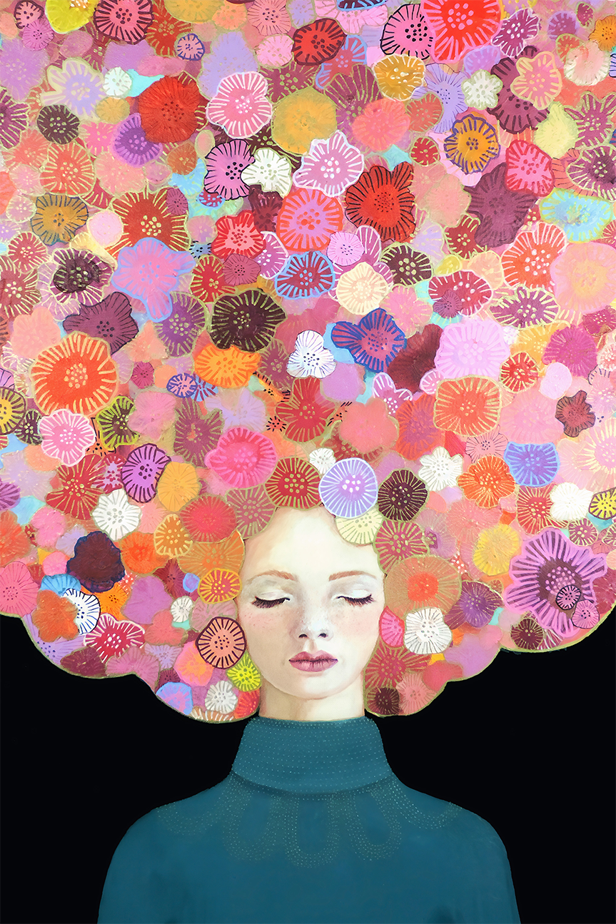 wall-art-print-canvas-poster-framed-You Make Me Flowery , By Sylvie Demers-1