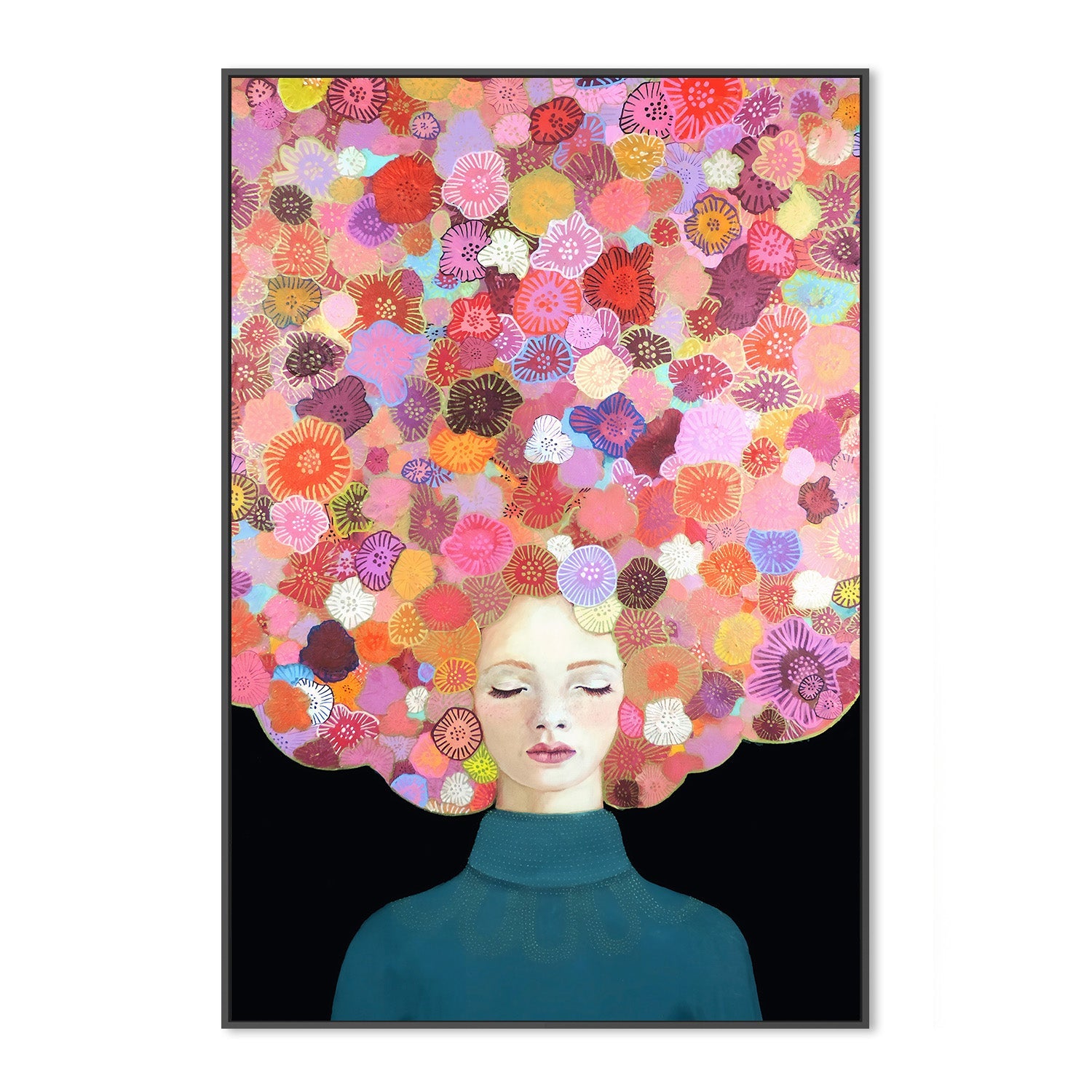 wall-art-print-canvas-poster-framed-You Make Me Flowery , By Sylvie Demers-3