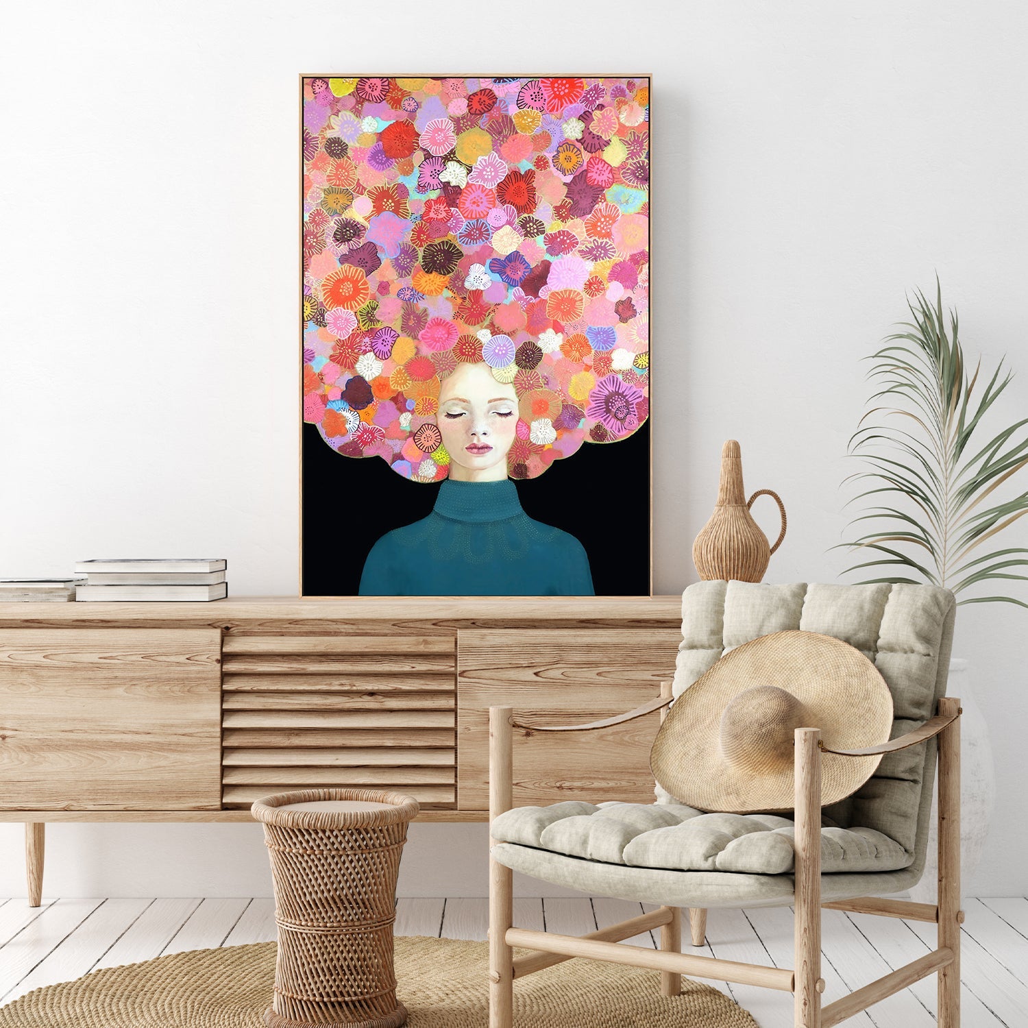 wall-art-print-canvas-poster-framed-You Make Me Flowery , By Sylvie Demers-7