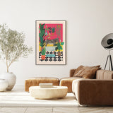 wall-art-print-canvas-poster-framed-Zebra Bathtime , By Jon Downer-GIOIA-WALL-ART