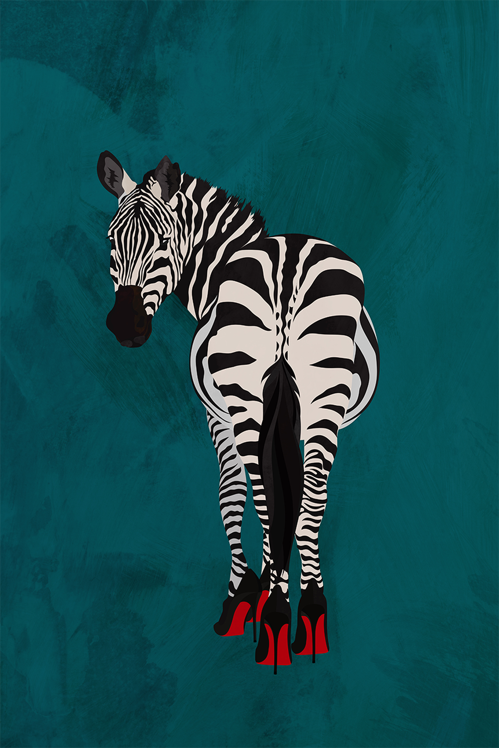 wall-art-print-canvas-poster-framed-Zebra In Heels , By Sarah Manovski-1