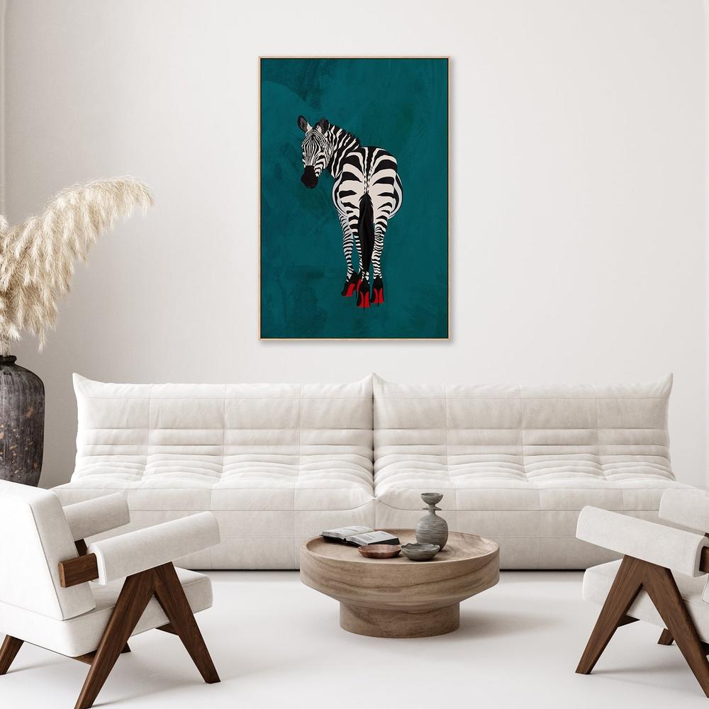 Zebra In Heels , By Sarah Manovski,Wall Art Canvas Print, Poster,Range