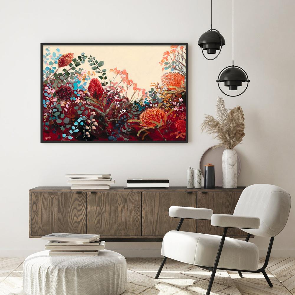 Waratah Vintage-by-Meredith Howse-wall-art-print-canvas-poster-framed-Gioia