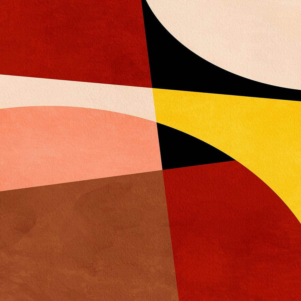Warm Colors Bauhaus Geometry, Style B-by-Ana Rut Bre-wall-art-print-canvas-poster-framed-Gioia