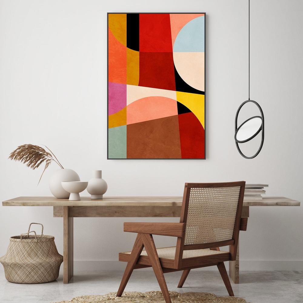 Warm Colors Bauhaus Geometry, Style B-by-Ana Rut Bre-wall-art-print-canvas-poster-framed-Gioia