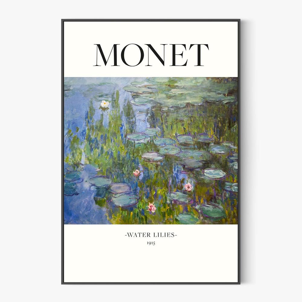 Water Lilies 1915-by-Claude Monet-wall-art-print-canvas-poster-framed-Gioia