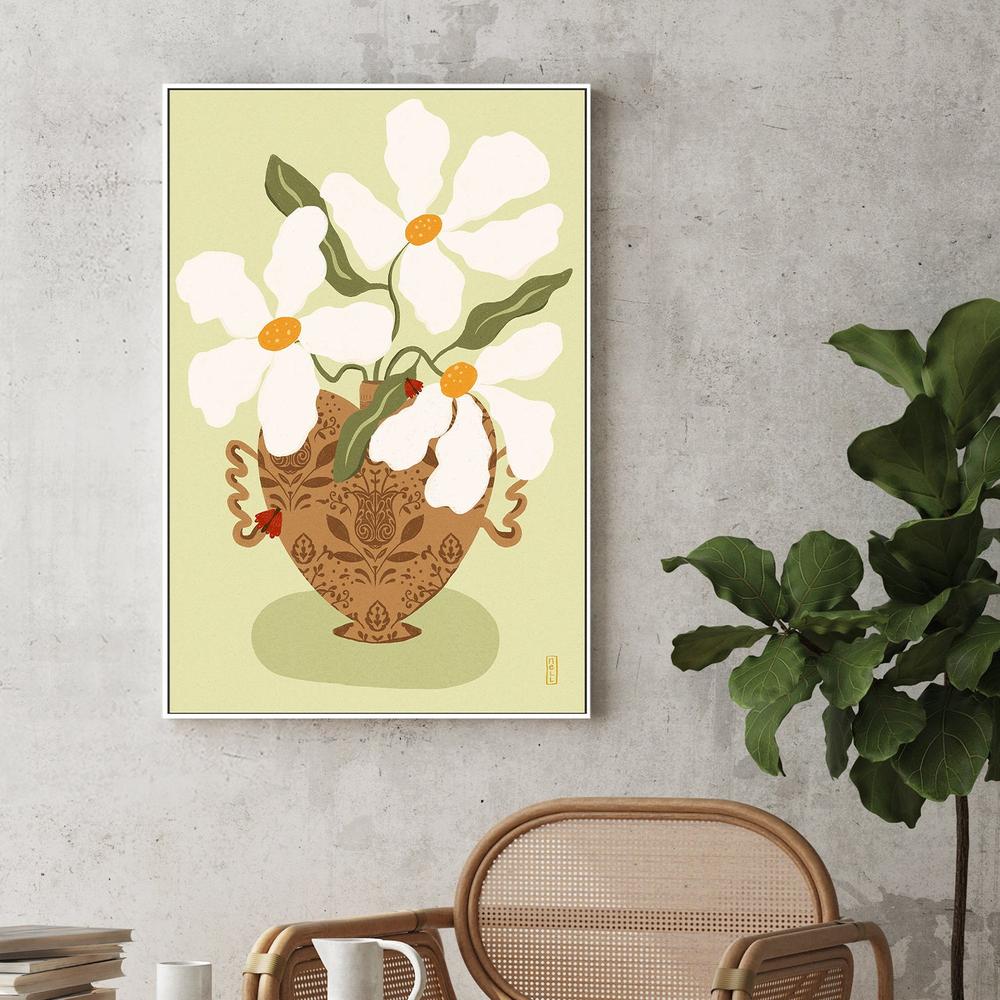 Whimsical Floral Heart-by-Dirkie Nell-wall-art-print-canvas-poster-framed-Gioia