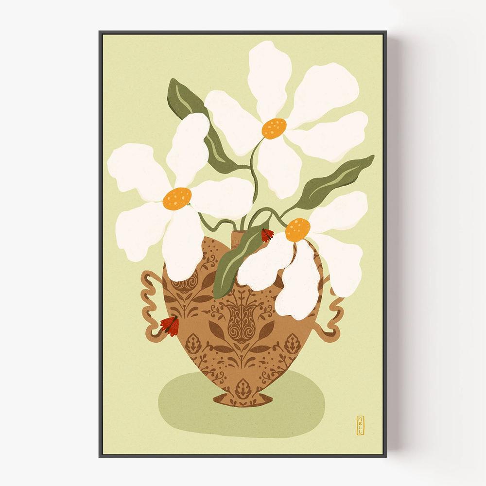 Whimsical Floral Heart-by-Dirkie Nell-wall-art-print-canvas-poster-framed-Gioia