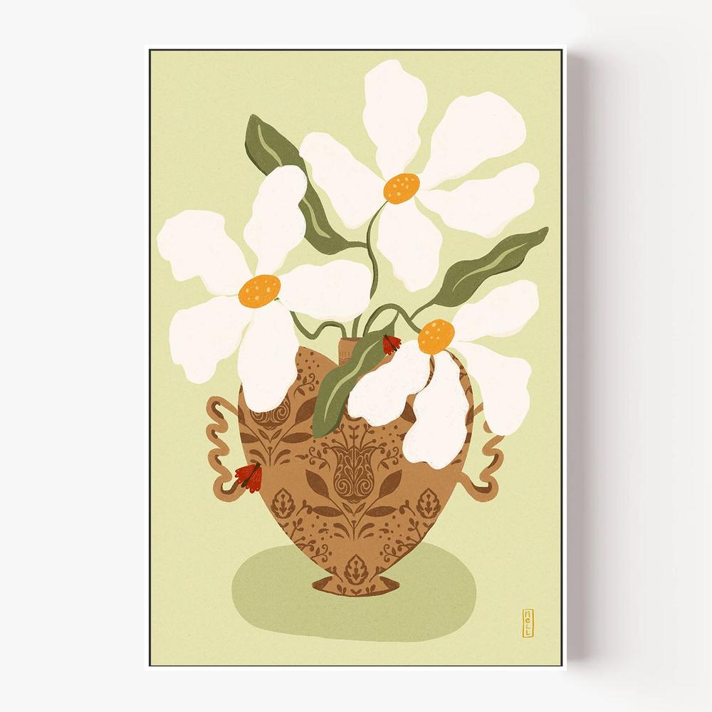 Whimsical Floral Heart-by-Dirkie Nell-wall-art-print-canvas-poster-framed-Gioia