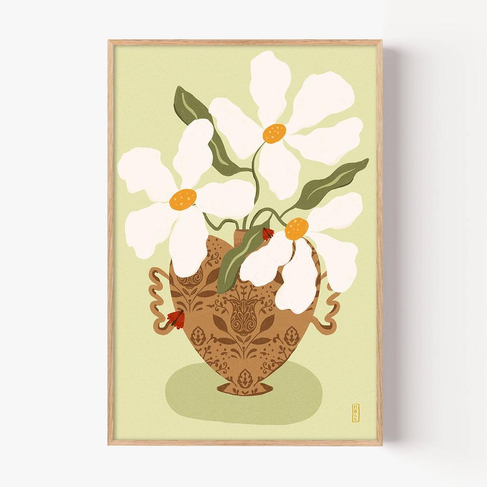 Whimsical Floral Heart-by-Dirkie Nell-wall-art-print-canvas-poster-framed-Gioia