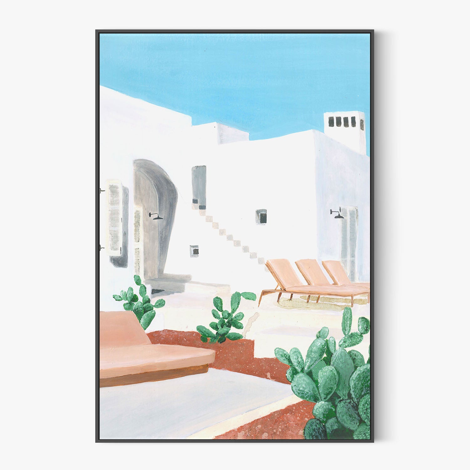 White Desert Retreat-by-marina dorgan-wall-art-print-canvas-poster-framed-Gioia