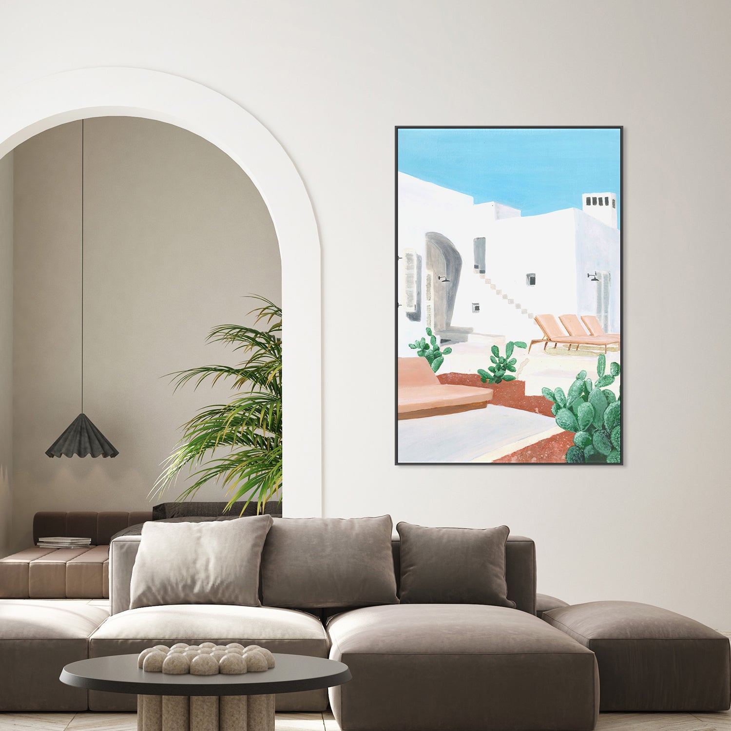 White Desert Retreat-by-marina dorgan-wall-art-print-canvas-poster-framed-Gioia