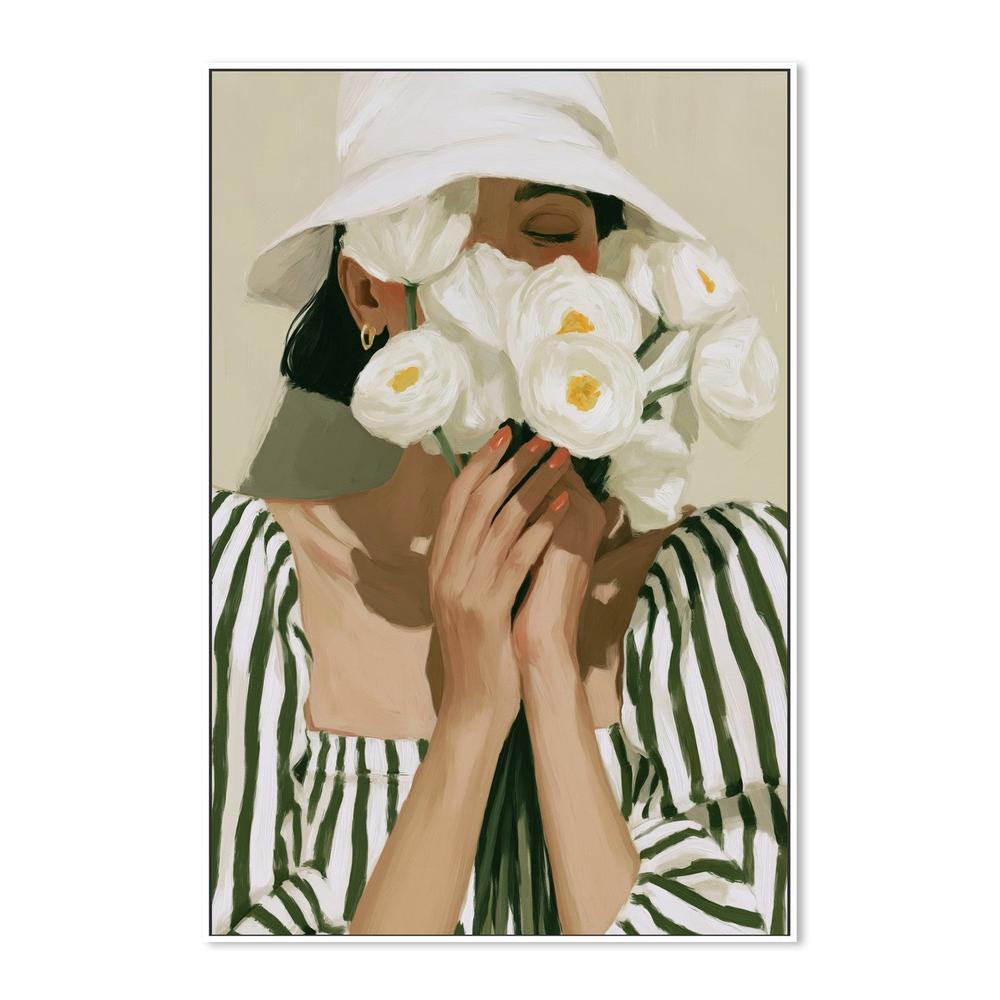 White Hat Ranunculus-by-Stephanie Jeuffroy-wall-art-print-canvas-poster-framed-Gioia