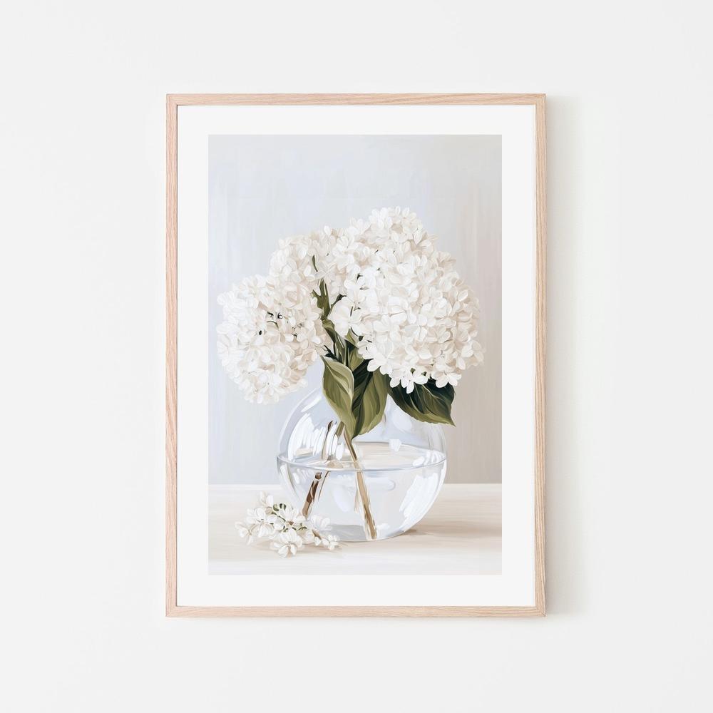 White Hydrangeas Vase-by-Stephanie Jeuffroy-wall-art-print-canvas-poster-framed-Gioia
