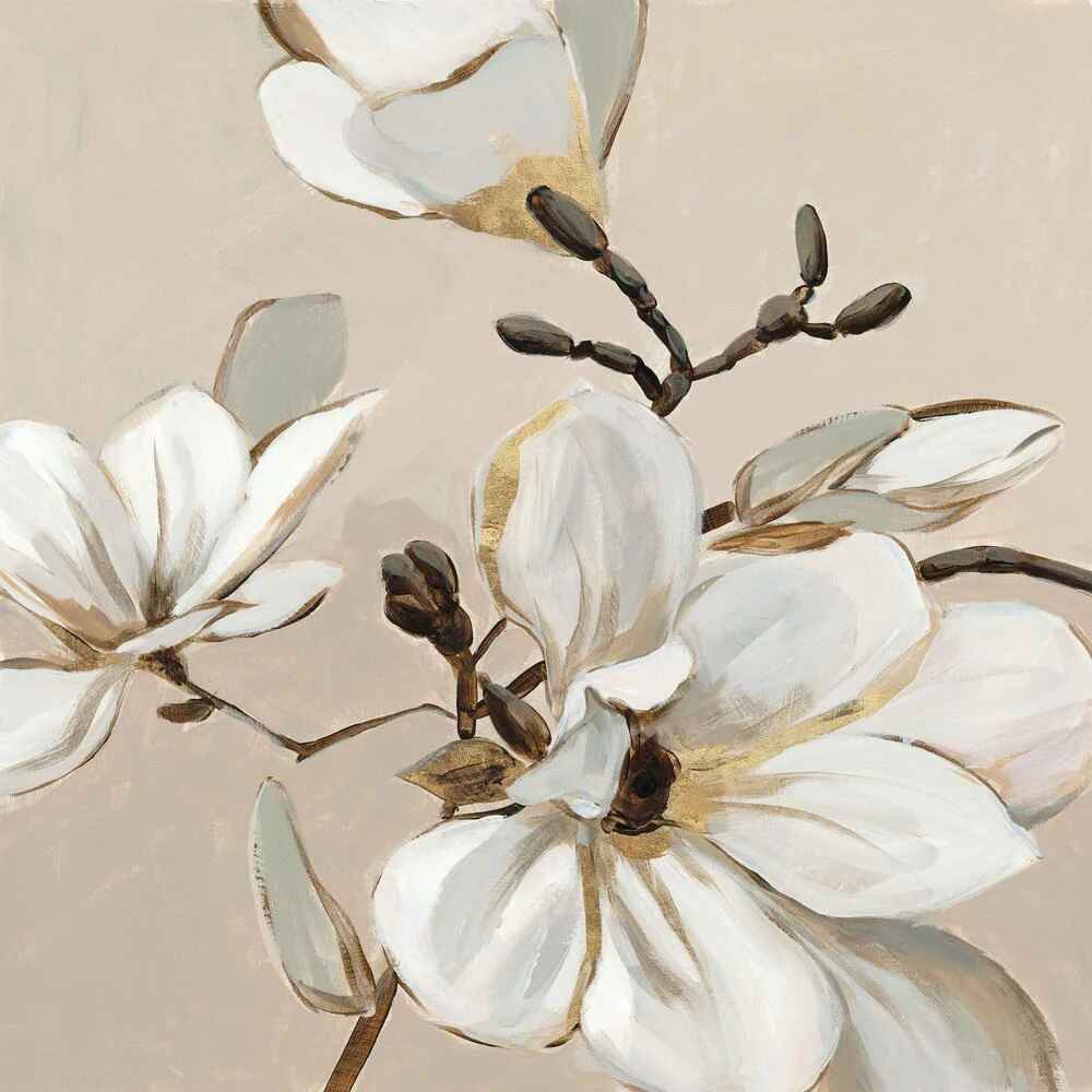 White Magnolia Branch, Style A & B, Set Of 2-by-Jacob Q-wall-art-print-canvas-poster-framed-Gioia