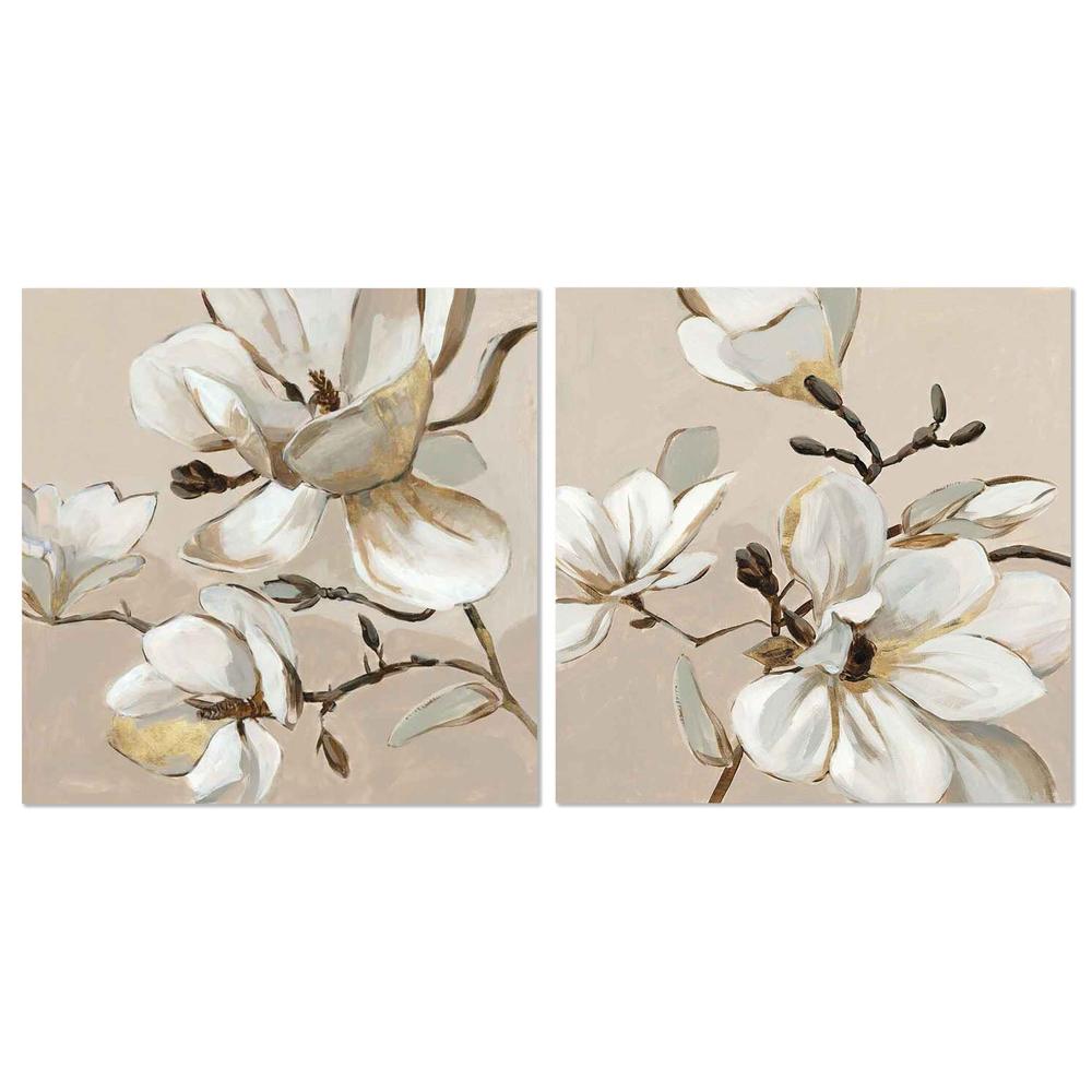 White Magnolia Branch, Style A & B, Set Of 2-by-Jacob Q-wall-art-print-canvas-poster-framed-Gioia
