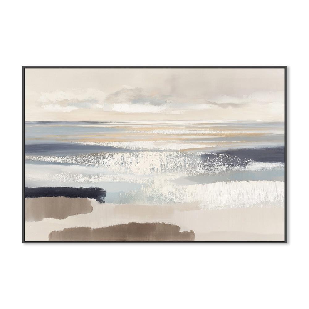 Wide Horizon Beach Abstract-by-Chromatic Storm Studio-wall-art-print-canvas-poster-framed-Gioia