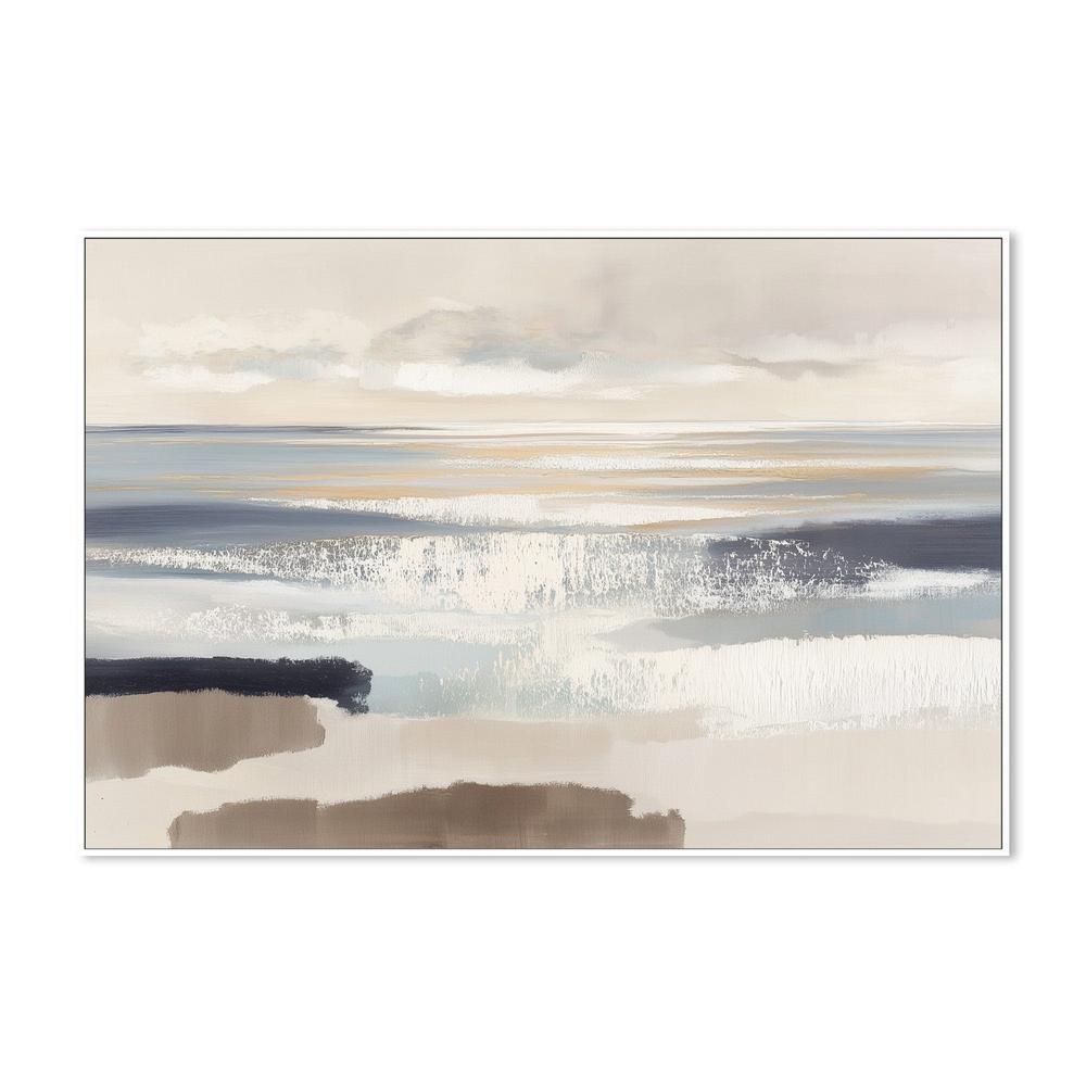 Wide Horizon Beach Abstract-by-Chromatic Storm Studio-wall-art-print-canvas-poster-framed-Gioia