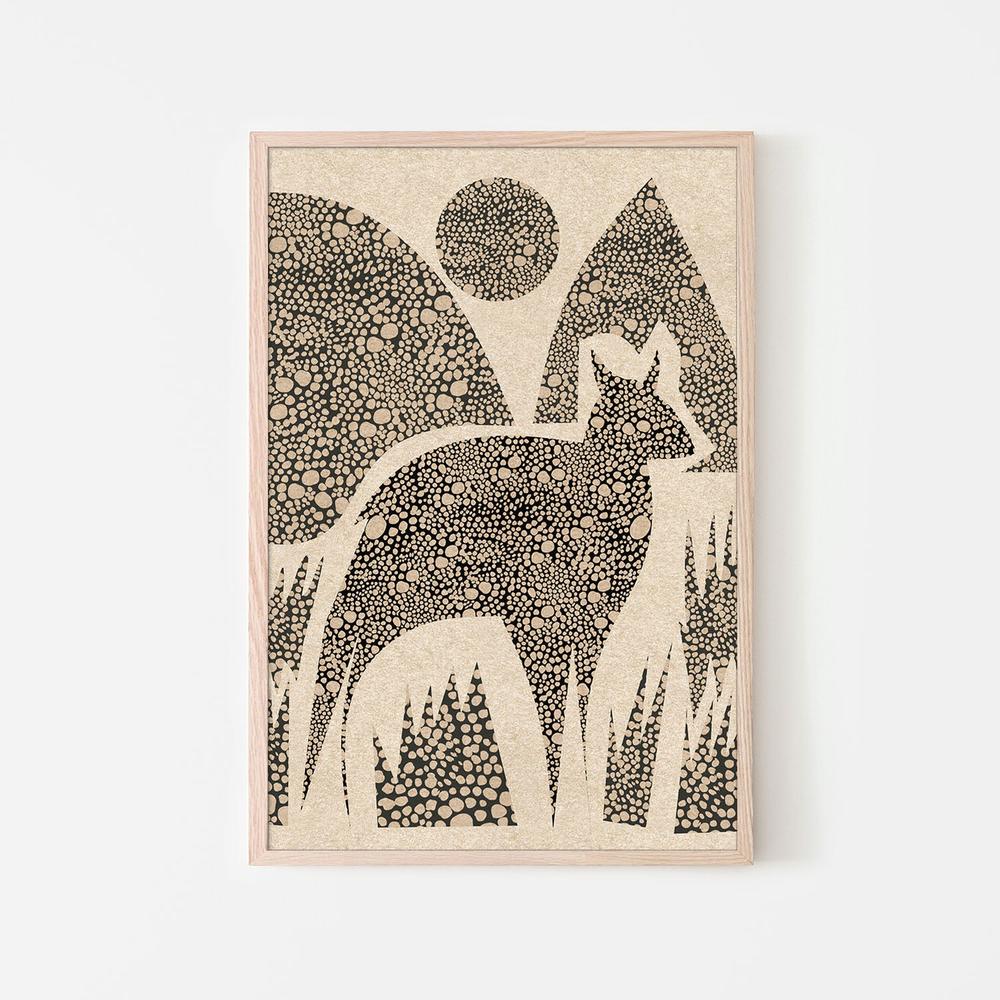wall-art-print-canvas-poster-framed-Wild Deer Mountain Scene-6