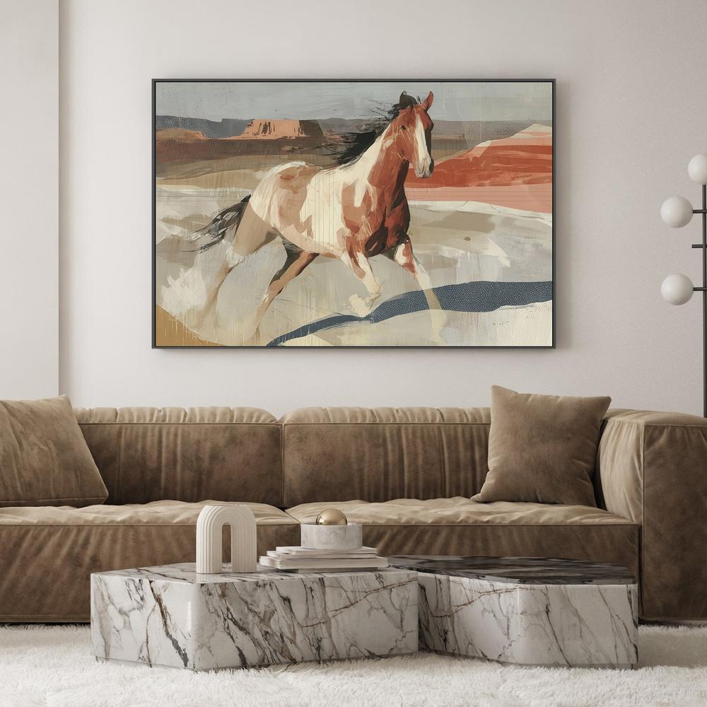 Wild Horse Across the Plains-by-Jordão de Abreu-wall-art-print-canvas-poster-framed-Gioia