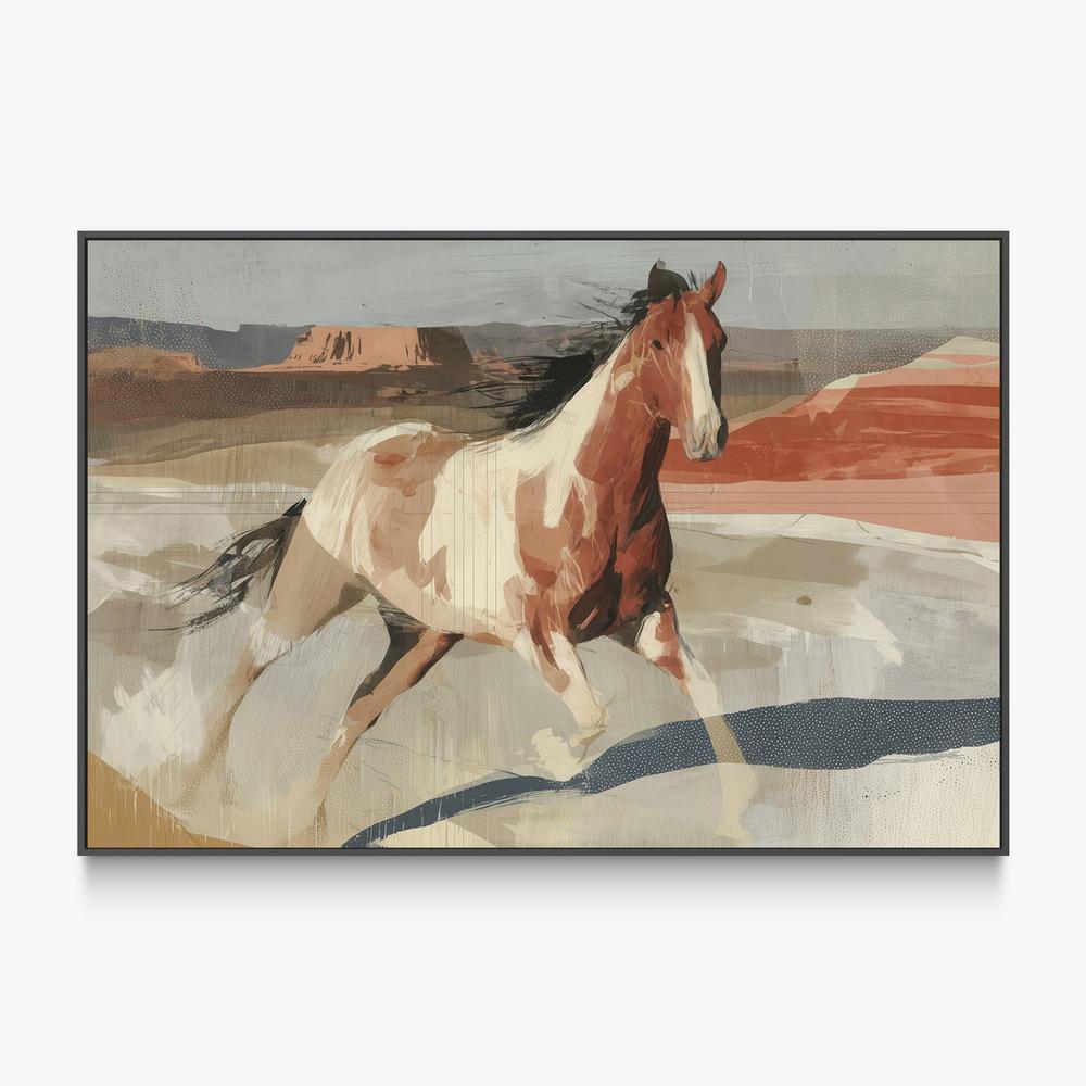 Wild Horse Across the Plains-by-Jordão de Abreu-wall-art-print-canvas-poster-framed-Gioia