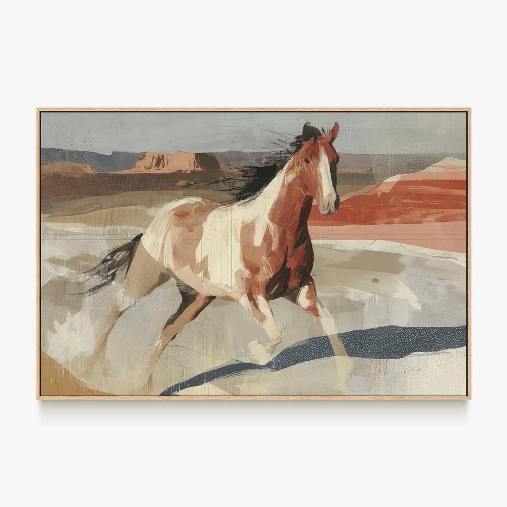 Wild Horse Across the Plains-by-Jordão de Abreu-wall-art-print-canvas-poster-framed-Gioia