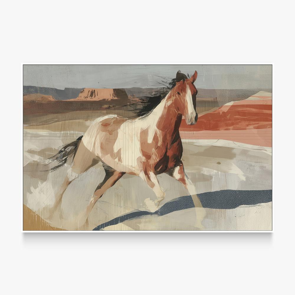 Wild Horse Across the Plains-by-Jordão de Abreu-wall-art-print-canvas-poster-framed-Gioia