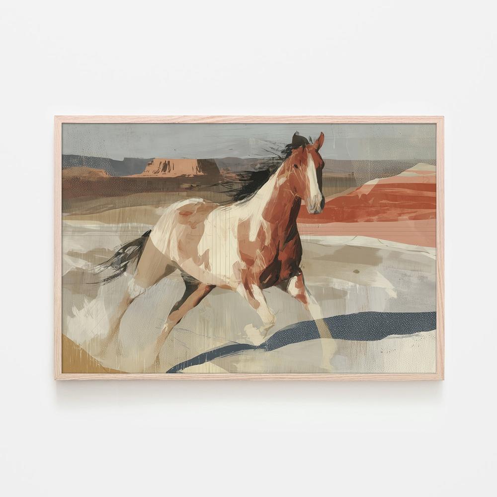 Wild Horse Across the Plains-by-Jordão de Abreu-wall-art-print-canvas-poster-framed-Gioia