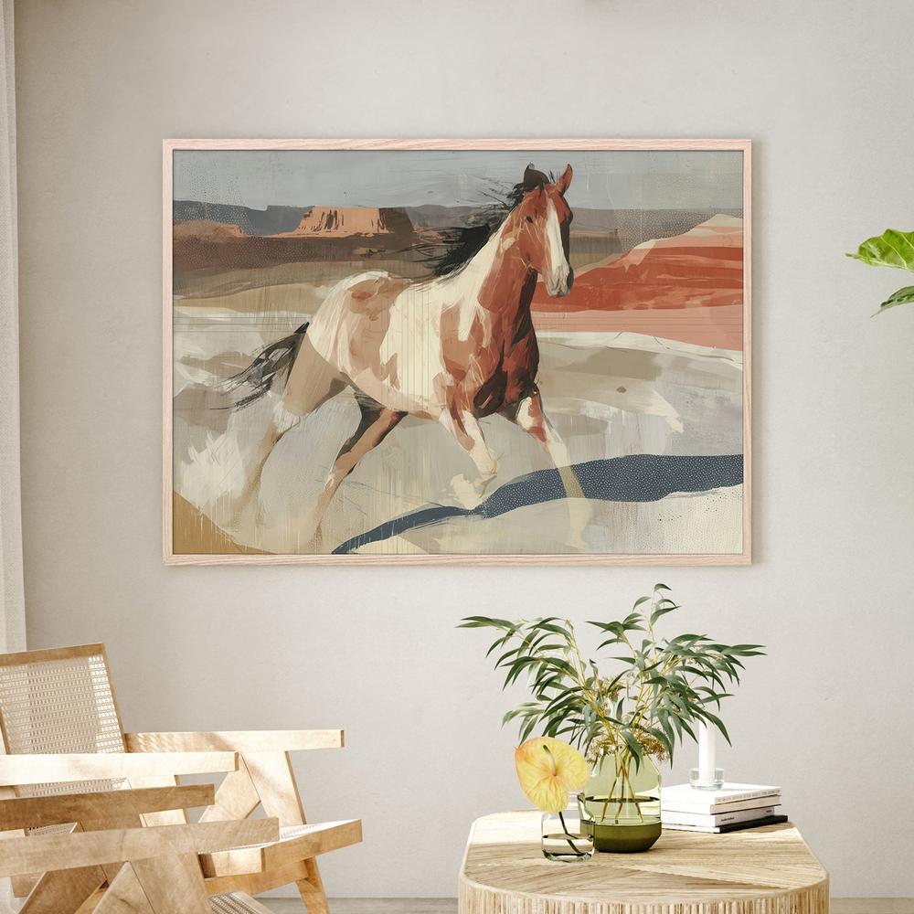 Wild Horse Across the Plains-by-Jordão de Abreu-wall-art-print-canvas-poster-framed-Gioia