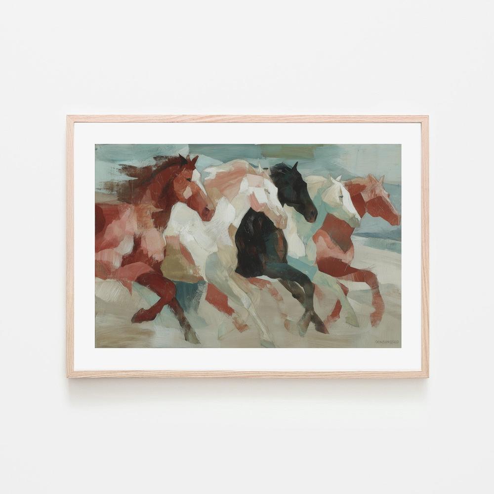 Wild Horses in Motion-by-Chromatic Storm Studio-wall-art-print-canvas-poster-framed-Gioia