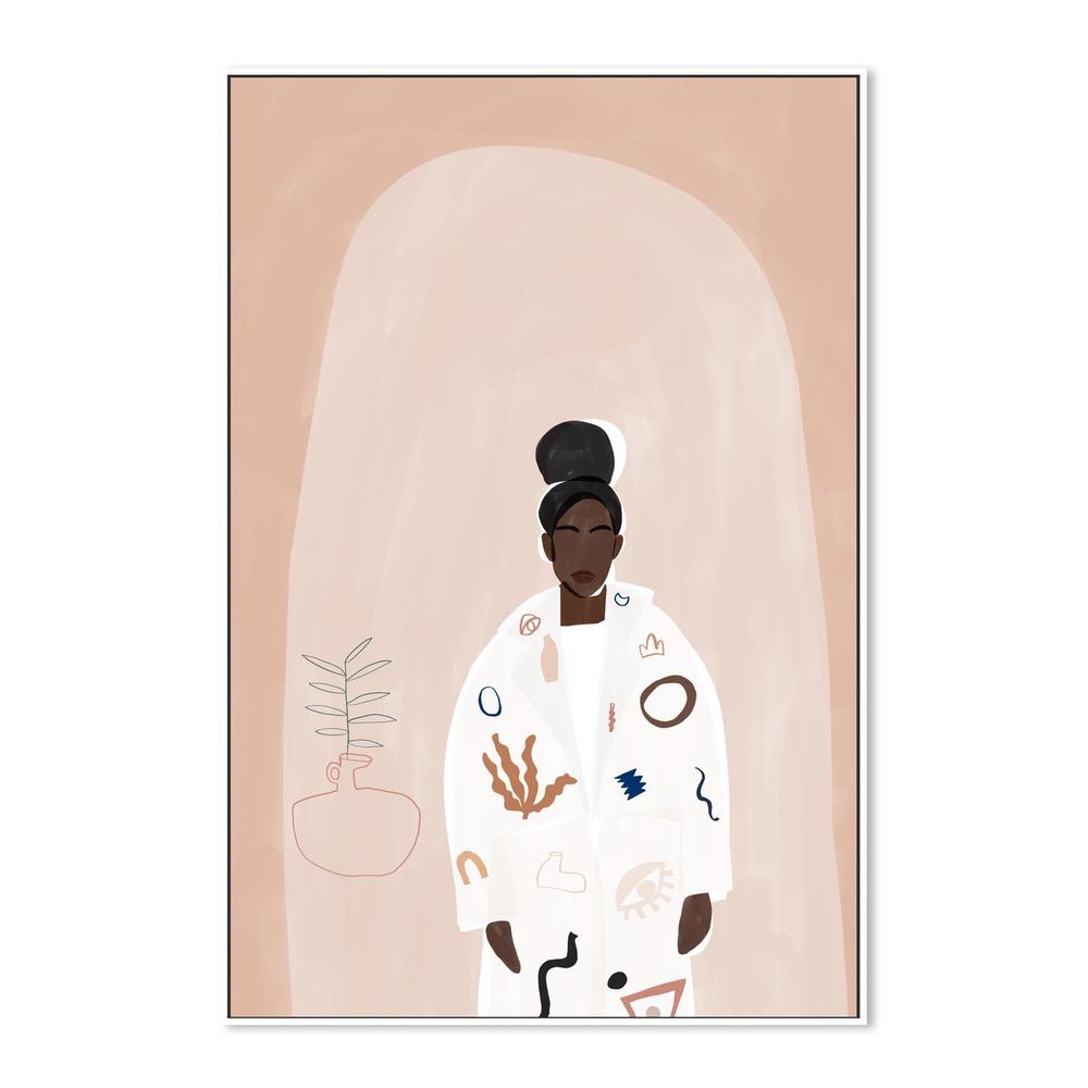 Woman in Abstract Coat-by-Ivy Green Illustrations-wall-art-print-canvas-poster-framed-Gioia