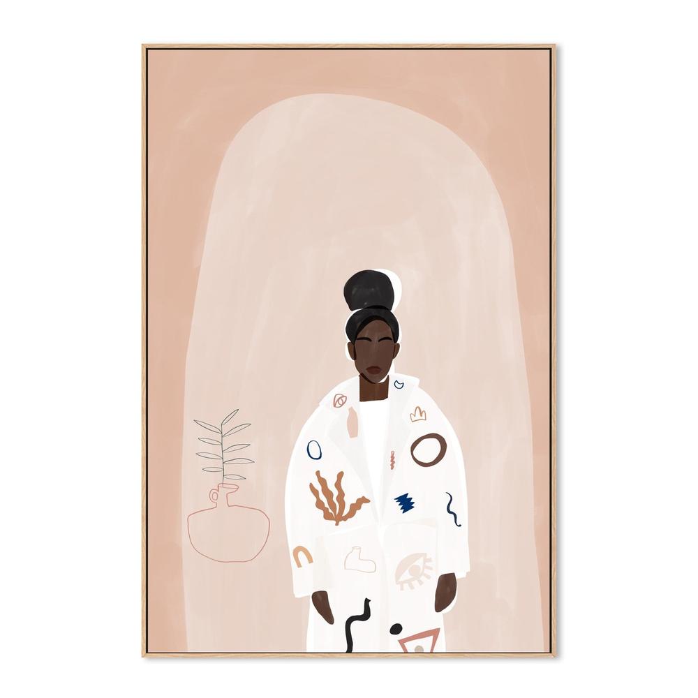 Woman in Abstract Coat-by-Ivy Green Illustrations-wall-art-print-canvas-poster-framed-Gioia