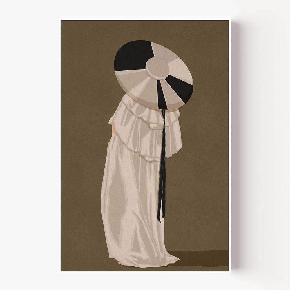 Woman In Elegant Hat-by-Lisa Solomoniuk-wall-art-print-canvas-poster-framed-Gioia