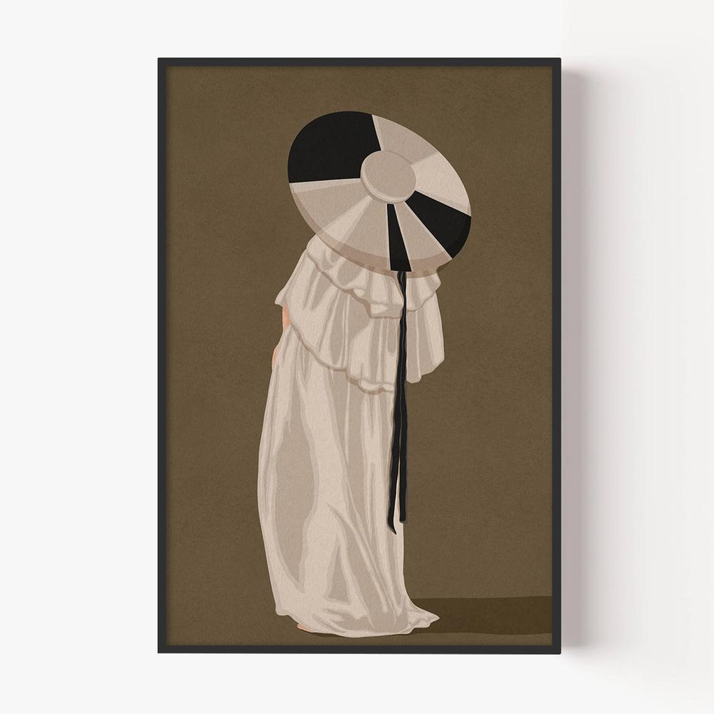 Woman In Elegant Hat-by-Lisa Solomoniuk-wall-art-print-canvas-poster-framed-Gioia