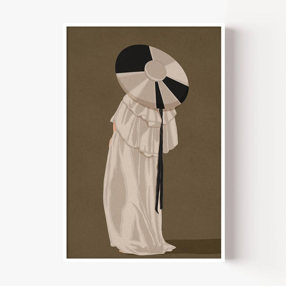 Woman In Elegant Hat-by-Lisa Solomoniuk-wall-art-print-canvas-poster-framed-Gioia