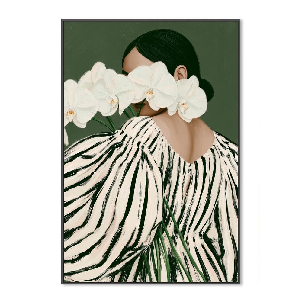 Woman With White Orchids-by-Stephanie Jeuffroy-wall-art-print-canvas-poster-framed-Gioia