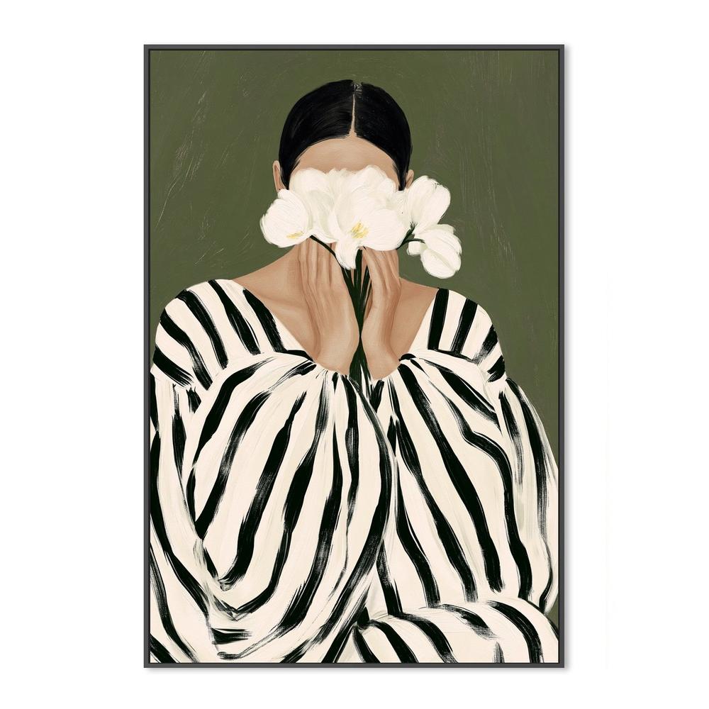 Woman with White Orchids-by-Stephanie Jeuffroy-wall-art-print-canvas-poster-framed-Gioia