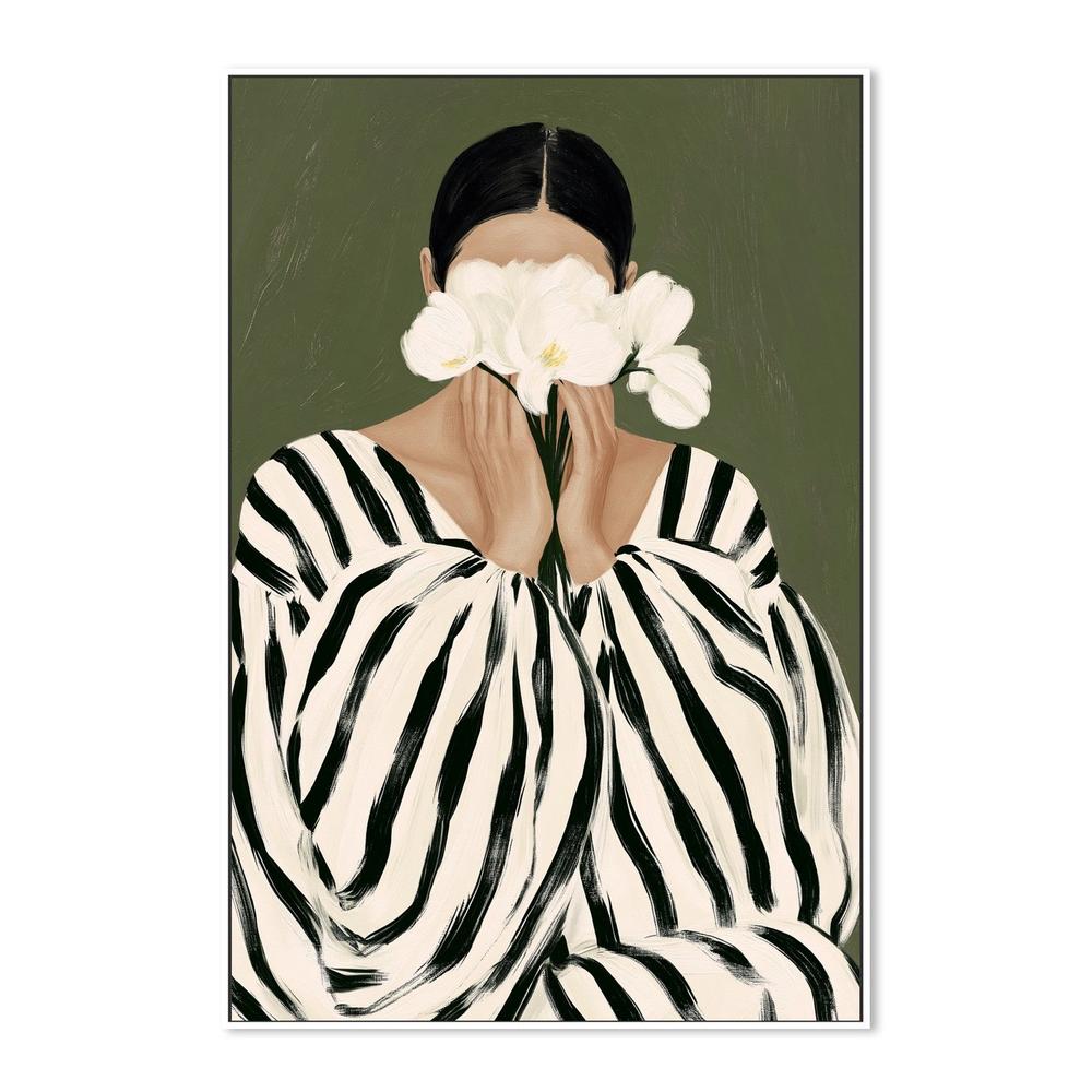 Woman with White Orchids-by-Stephanie Jeuffroy-wall-art-print-canvas-poster-framed-Gioia