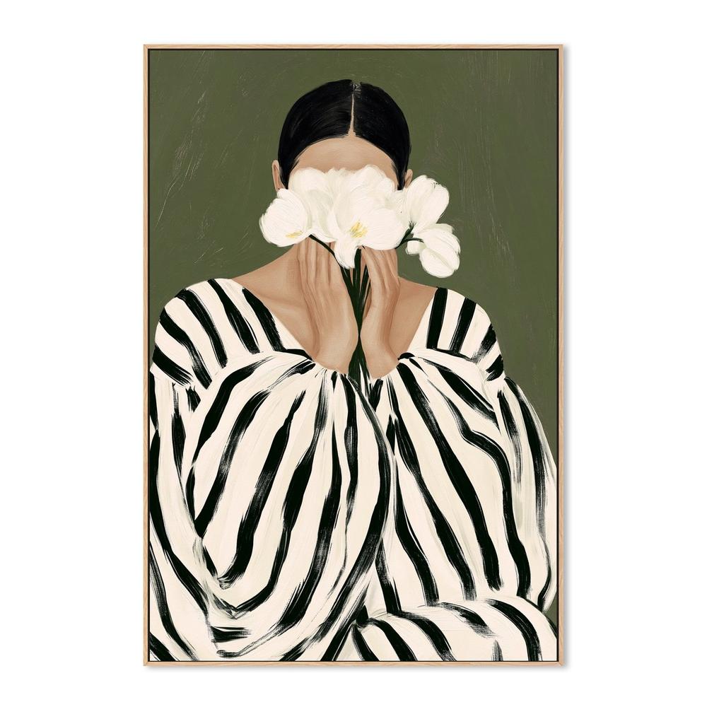 Woman with White Orchids-by-Stephanie Jeuffroy-wall-art-print-canvas-poster-framed-Gioia