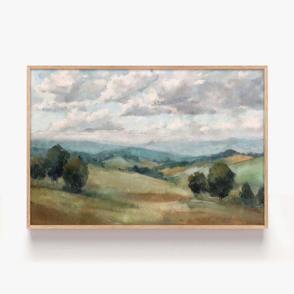 Woven Fields, Style A-by-Nina Blue-wall-art-print-canvas-poster-framed-Gioia