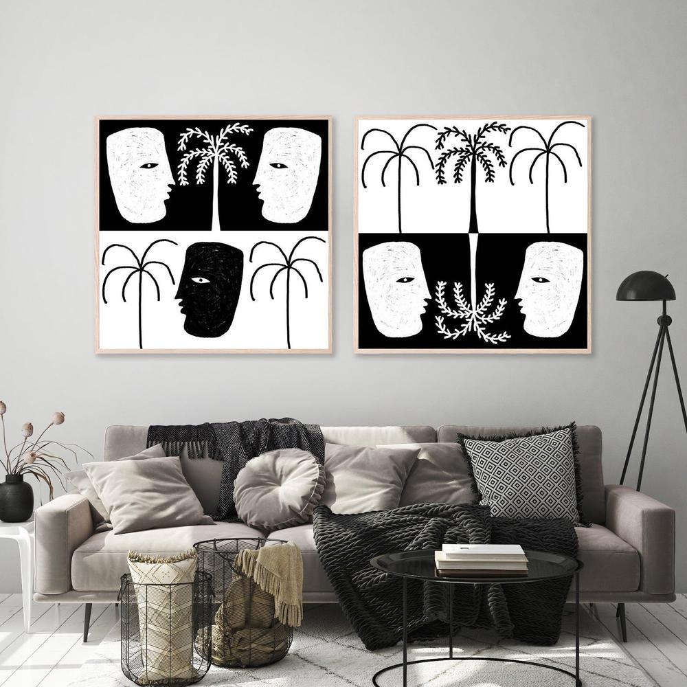 Yearning, Style A & B, Set Of 2-by-Shatha Al Dafai-wall-art-print-canvas-poster-framed-Gioia