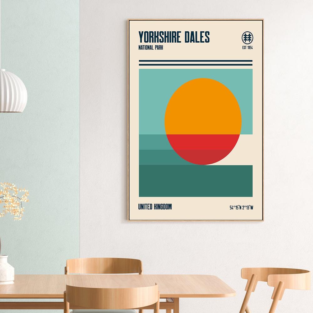 Yorkshire Dales Abstract Sunset-by-Retrodrome-wall-art-print-canvas-poster-framed-Gioia