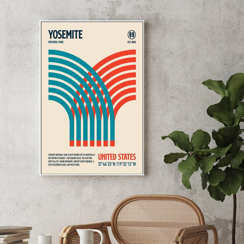 Yosemite Abstract Landscape-by-Retrodrome-wall-art-print-canvas-poster-framed-Gioia