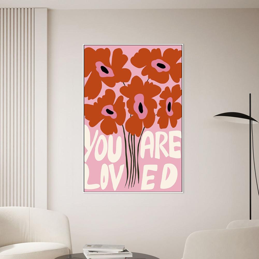 You Are Loved Flowers-by-Miho Art Studio-wall-art-print-canvas-poster-framed-Gioia