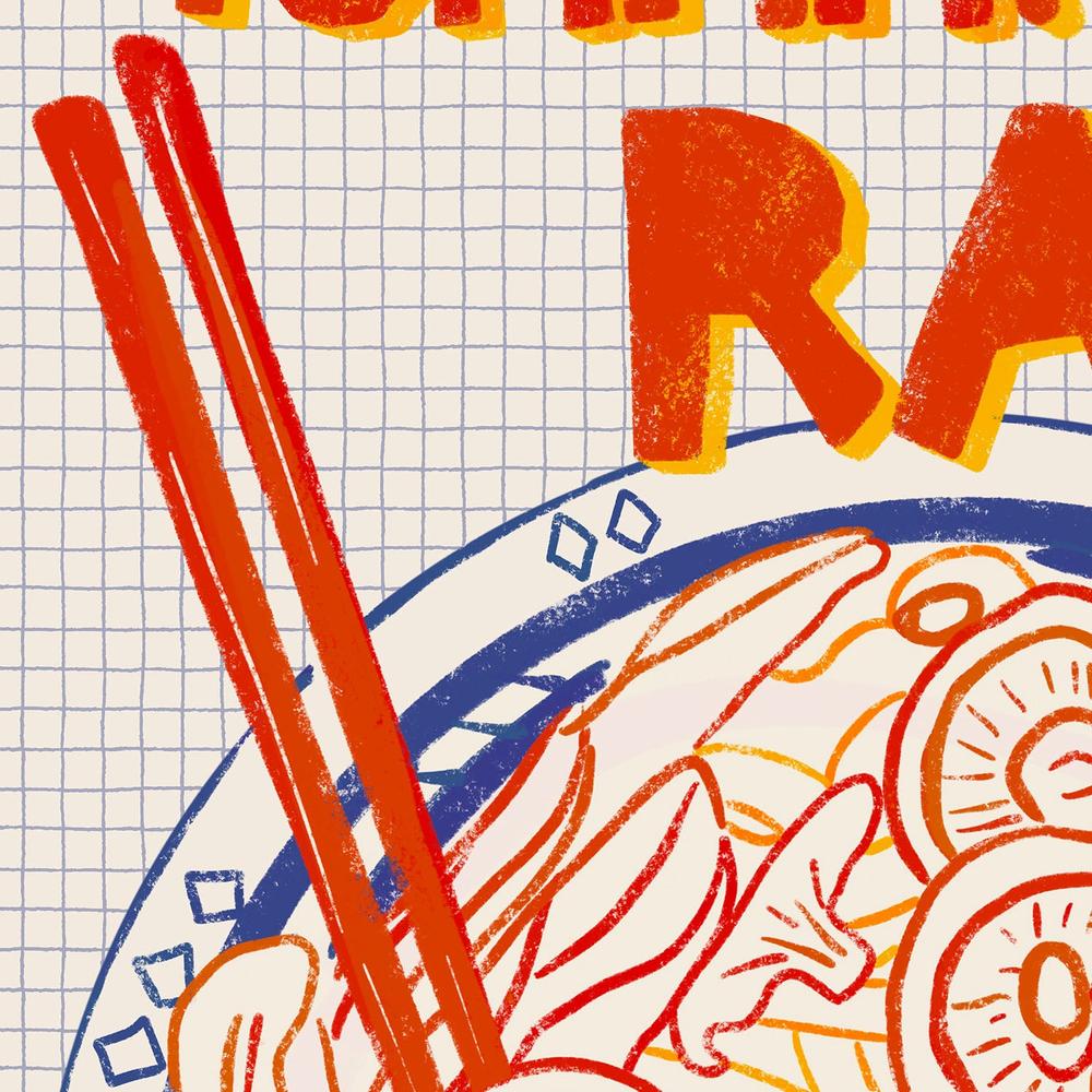 Yummy Ramen Bowl-by-Radhika Modi-wall-art-print-canvas-poster-framed-Gioia