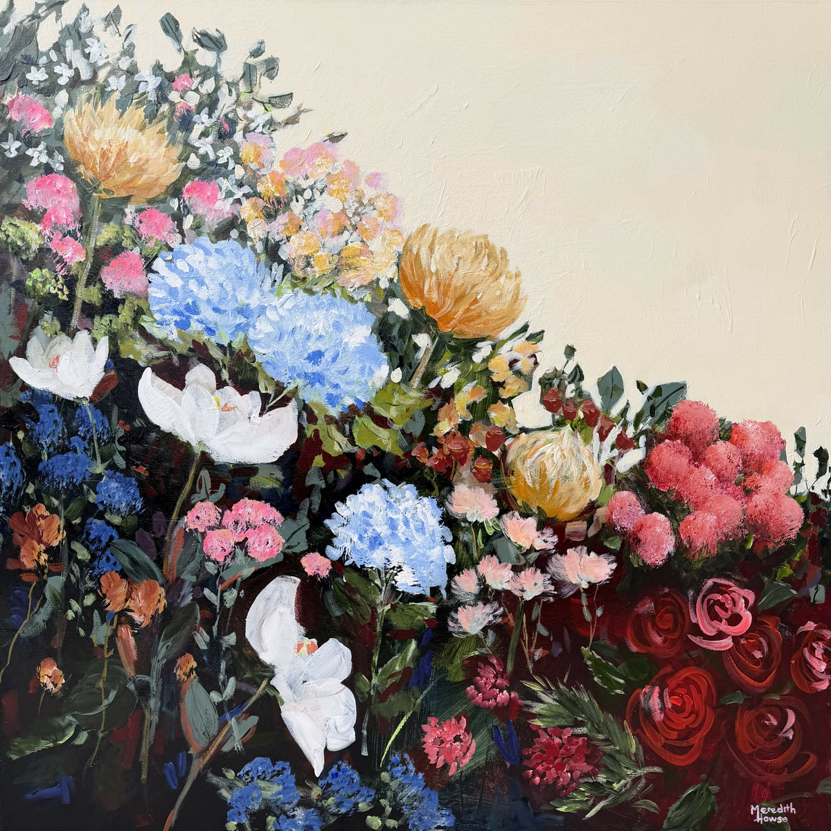 Magnolia Vintage. Original hand-painted artwork by Meredith Howse.